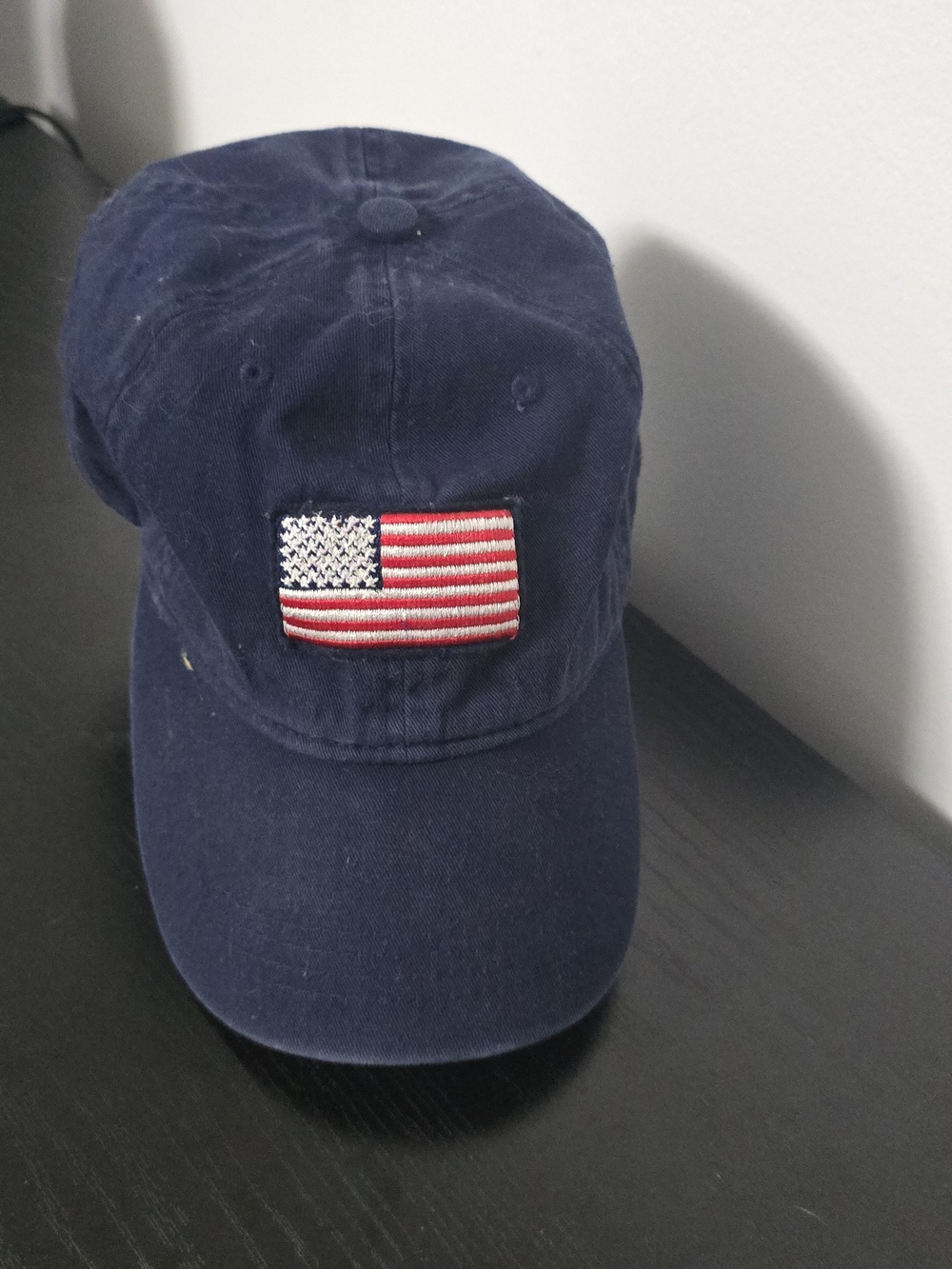 Old Navy Navy Baseball Cap with American Flag Patch
